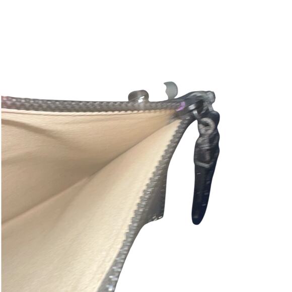 Ermenegildo Zegna XXX Leather Flat Zip Pouch Gray Crossbody Bag shoulder - Picture 9 of 16